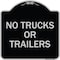 Signmission No Trucks or Trailers Heavy-Gauge Aluminum Architectural Sign, 18" H, BS-1818-23556 A-DES-BS-1818-23556 - alternate 1